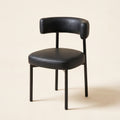 Half-Moon Back Dining Chair – Black