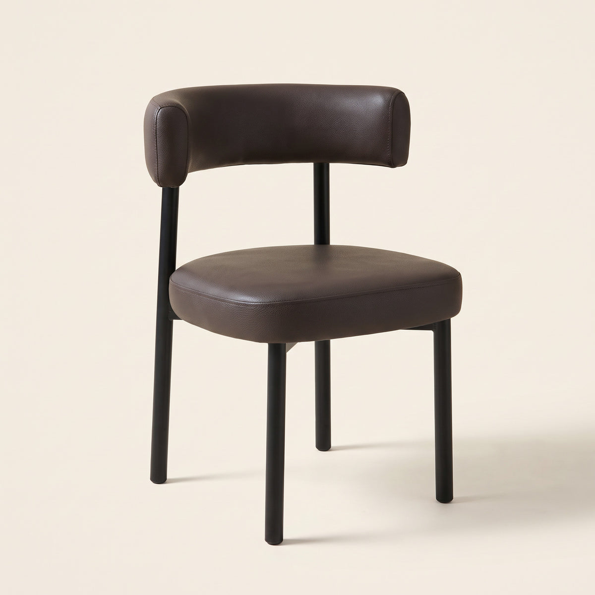 Half-Moon Back Dining Chair – Brown