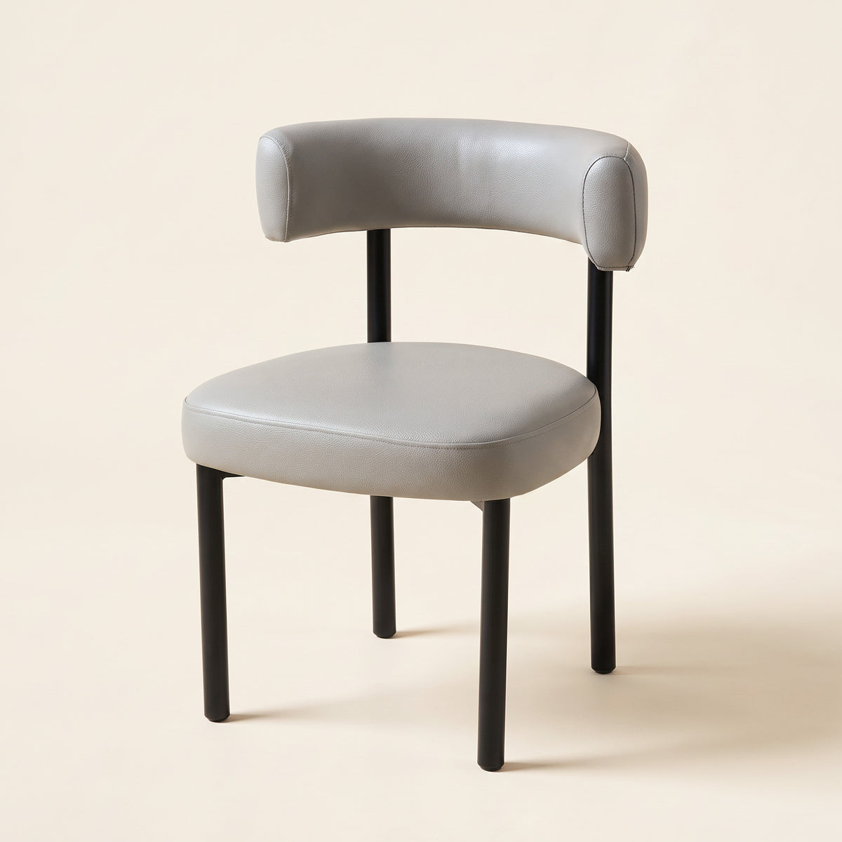 Half-Moon Back Dining Chair – Grey