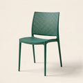 Perforated Back Dining Chair – Bottle Green
