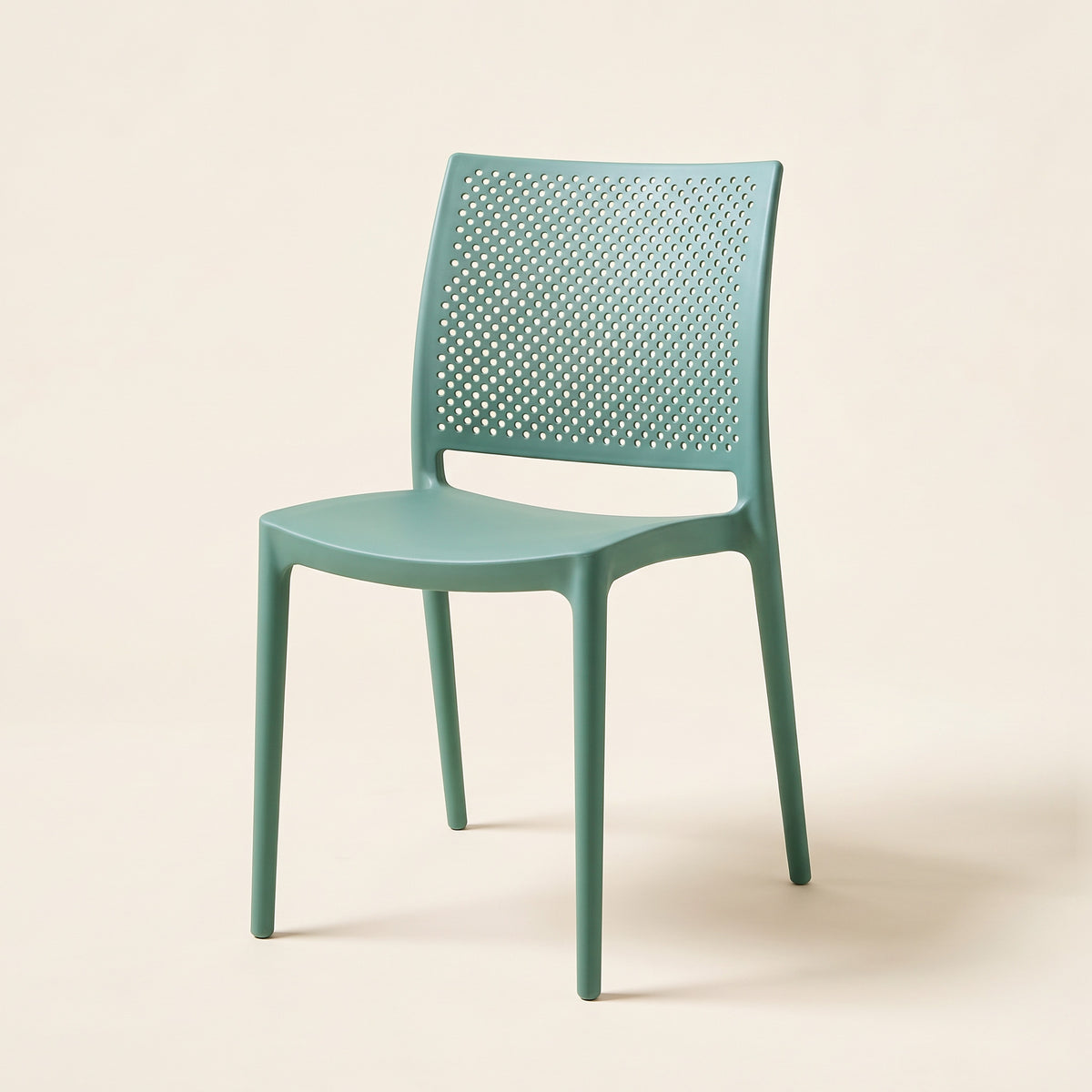 Perforated Back Dining Chair – Mint Green