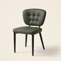 Tufted PE Leather Dining Chair – Olive Green
