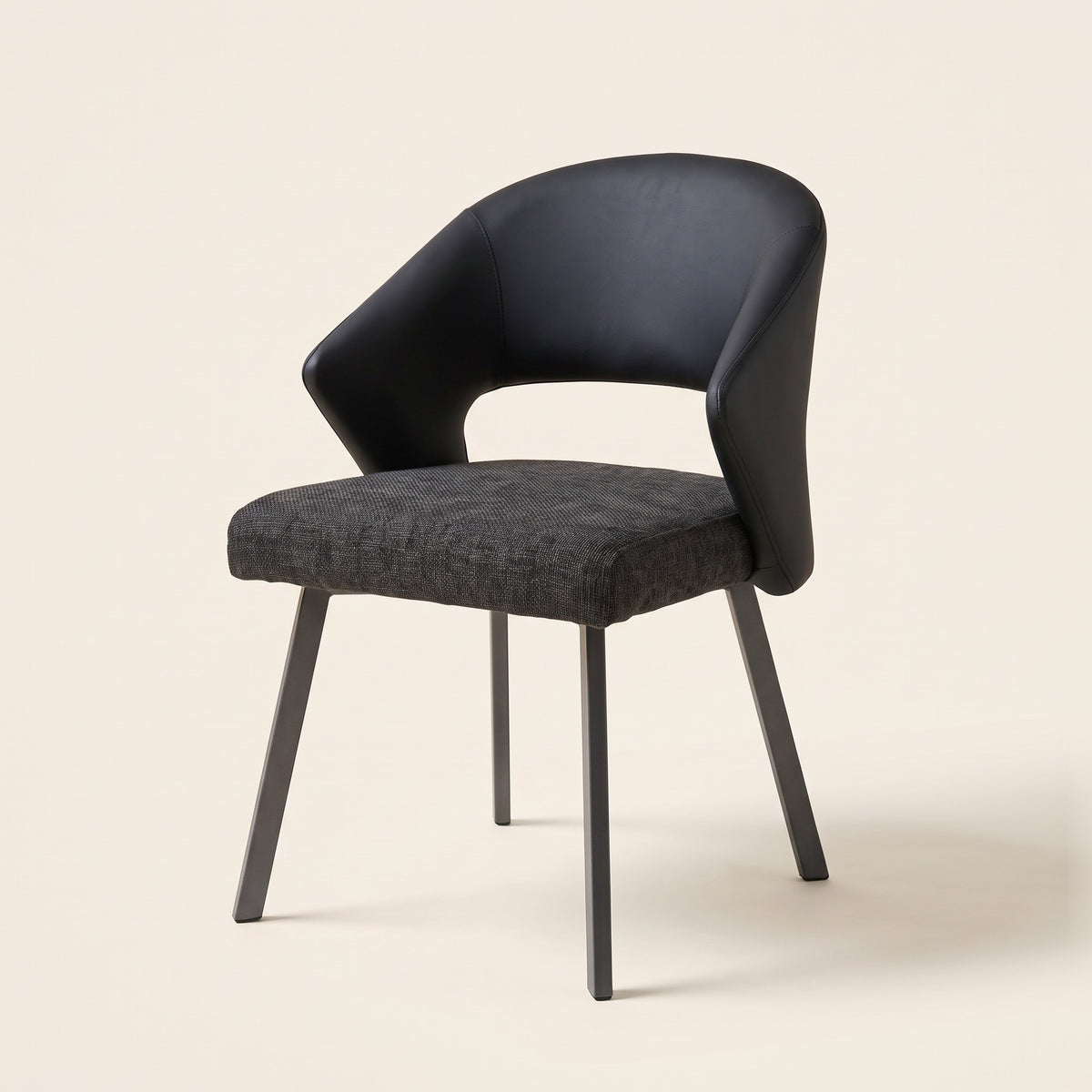 Wraparound Back Dining Chair – Black