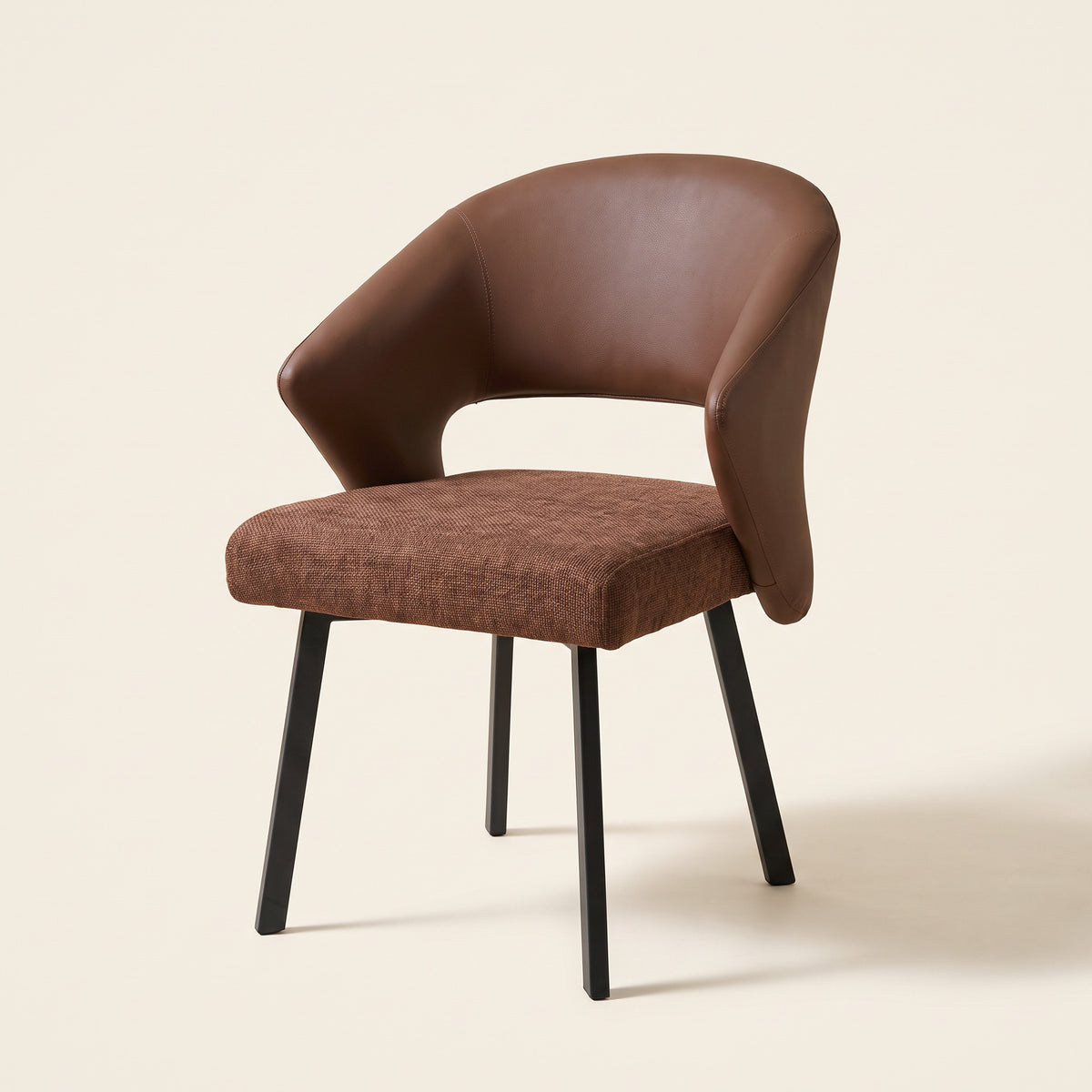 Wraparound Back Dining Chair – Brown